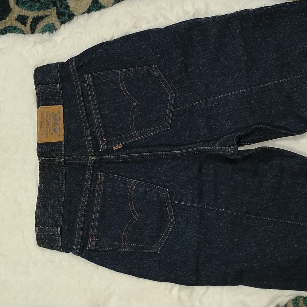 Rare vintage Levi's high rise tapered leg dark wash jeans - Picture 7 of 15